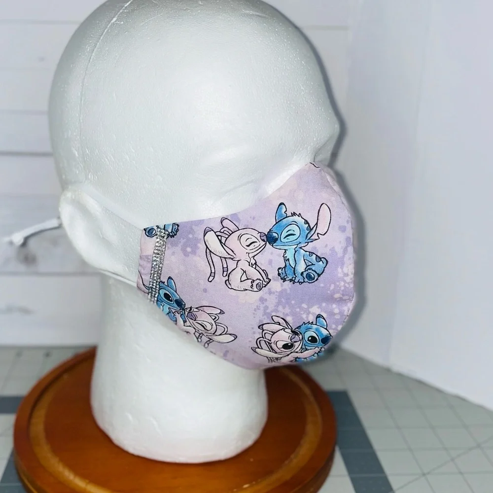 Disney stitch and angel face mask glam